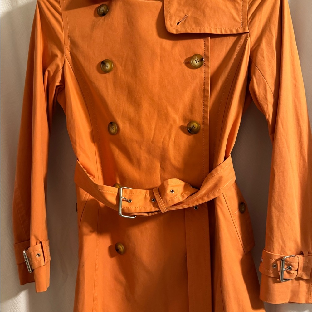 Nautica Orange Trench Coat